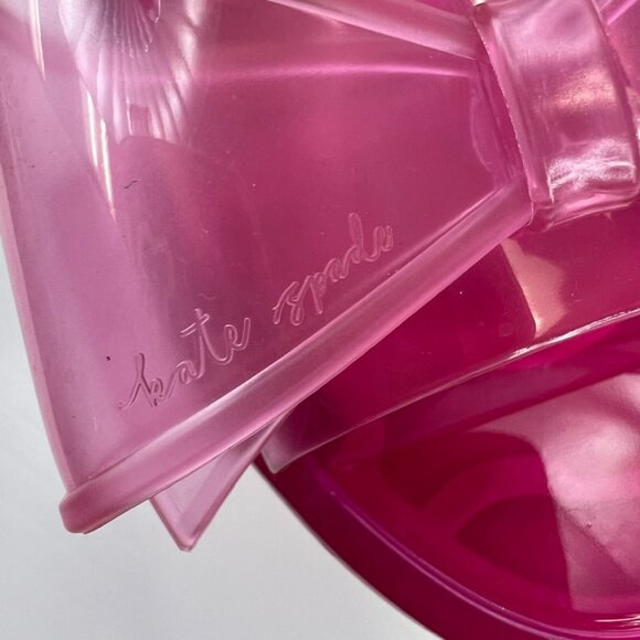 Kate Spade Sandal Women 7 Bow Tie Knot Slide Flat Jelly Cruise Resort Party Core - Picture 5 of 9